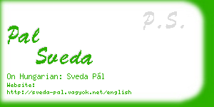 pal sveda business card