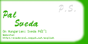 pal sveda business card